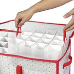 Sattiyrch Plastic Christmas Ornament Storage Box with Trays,Customizable Dividers, Dust-Proof Durable Ornament Organizer Holder,Christmas Storage Containers,Holds 128 x 3 Ornaments - Image 3