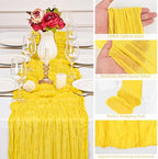 12 Pack Yellow Cheesecloth Table Runner,20x120 in Table Runner - Image 3