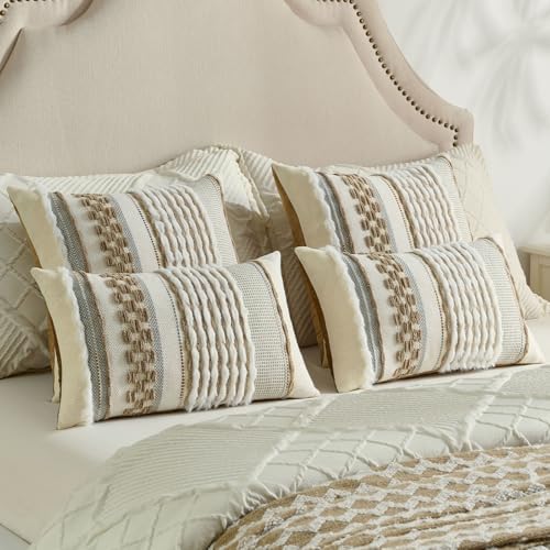 FUTEI 2 Pack Tufted Throw Pillow Covers Covers 45x45 cm,Coffee - Image 6