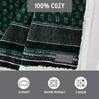 Eddie Bauer - Throw Blanket, Brushed Fleece & Plush Sherpa Soft Bedding, Blanket for Couch & Bed (Fair Isle Green, 50" x 60") - Image 2