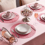 Threehoney Paper Braided Round Placemats, Set of 24, Pink, 13 in - Image 5