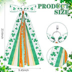 2 Pcs St Patricks Day Clover Ribbon Bow for Wreath Sash for Front Door - Image 2