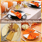 Remerry 24 Pcs Pumpkin Napkin Rings Fall Thanksgiving Napkin Holders Rustic Autumn Harvest Dinner Tables Rings for Fall Halloween Thanksgiving Wedding Birthday Family Gatherings Tabletop Decor - Image 4