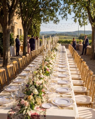 Nervure 700Pcs Gold Plastic Plates, Plastic Dinnerware Set for 100 Guests - Image 6