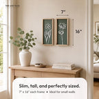 Tide and Tales Floral 3D Green Wall Art, Botanical Wall Decor, Set of 2 - Image 3