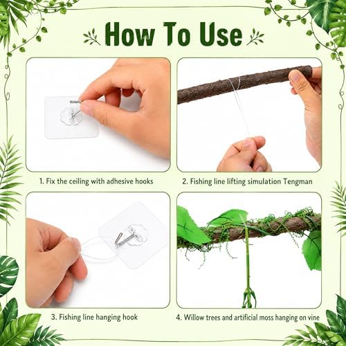 35 Pcs Artificial Bendable Vines Branches Decoration, Jungle Theme Decor - Image 3