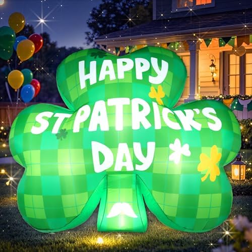 5FT St Patricks Day Inflatables Decorations Outdoor Blow Up Decor by Wabolay