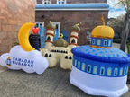 6FT Ramadan Inflatable Beige and Green Mosque - Islamic Ramadan Decor for Outdoor Front/Back Lawns, Built-in LED Lights and Fan to Blow Up with Air, Iftar/Eid Gift, By RamadanInflatables.com - Image 7