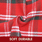 Christmas Red Green White Plaid Rug 8x10 ft, Extra Large Cotton Hand-Woven Buffalo Check Area Rug for Living Room, Bedroom, Patio, Christmas Holiday Farmhouse Decor, Washable Outdoor Indoor Carpet - Image 5