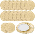 Fovths 16 Pcs Hawaii Luau Placemats Bulk 13 in Woven Boho Fringe Place Mats by Fovths