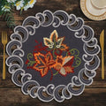 Decozen Set of 8 Doilies for Table, Lace Doilies - Rustic, Crochet, Farmhouse, Kitchen, Dining Table Centerpiece Decor - Round Christmas Placemats - 15 inch Charcoal Gray, Charcoal Fleur Collection by Decozen