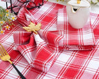 Blue Needles Gingham Buffalo Plaid Cotton Dinner Napkins Set of 12-18"x18" - Image 4