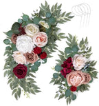 Artificial Wedding Arch Flowers Floral Swag Welcome Sign Ceremony Decor by AitnWoy