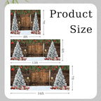 7x8ft Christmas Garage Door Decorations Christmas Barn Xmas Tree Christmas Ball Snowflake Garage Backdrop for Xmas Eve Holiday Outdoor Wall Decor Winter Holiday Background Sign for Garage Door - Image 6