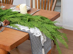6FT Extra Full Cedar Pine Garland,Real Touch Christmas Garland for Mantle - Image 6