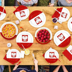 96 Pcs Poland Flag Party National Country Decorations, Serves 24 - Image 7