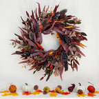 26 Inch Fall Wreaths for Front Door, Eucalyptus and Blueberry Wreath - Image 2