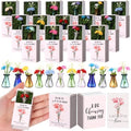 Wonderjune 50 Sets Mini Flower Thank You Gifts Bulk for Women, Mix Color by Wonderjune