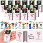 Wonderjune 36 Sets Mini Flower Thank You Gifts Bulk for Women, Mix Color by Wonderjune