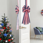 Sosation 4th of July Double-Sided Bow Door Decoration American Flag Patriotic Double-Sided Bows with Red White Blue Hanging Decor for 250th USA 4th of July Independence Day Memorial Day Decoration - Image 5