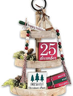 5 Pcs Christmas Themed Tiered Tray Decor Set, Christmas Themed Decor Bundle For Tier Tray, Christmas Tiered Tray Decorations, Seasonal Tier Tray Decor by WintuckHome