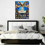 HomeifHue 250th American Anniversary Canvas Wall Art 4th of July USA Decorations American Flag Painting Picture Eagle Pictures Wall Decor Independence Day Home Decor(F1 16x20in) - Image 5