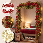 Retrowavy Christmas Mirror Garland Cedar Decor 6.56ft, Cool Tone, 6 Pcs - Image 5