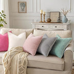 decorUhome Soft Chenille Throw Pillow Covers 22x22 Set of 2 Neutral Gray - Image 6
