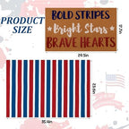 Honoson 2 Pcs 4th of July Doormat, Red White Blue Coir Non-Slip Entrance - Image 2