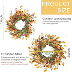 Artgar Fall Wreath, 24 Inch Fall Wreaths for Front Door - Image 3