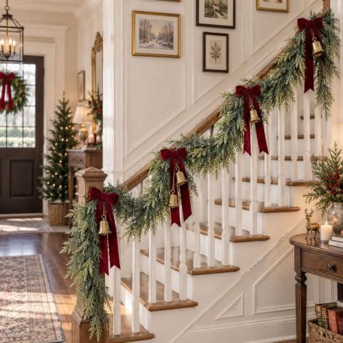 Real Touch Artificial Cedar Garland for Christmas Decor 5FT - Image 4