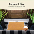 THEODORE MAGNUS Blank Door Mat - Welcome Mat for Front Door with Non-Slip Backing - Durable Coir Doormat - Perfect for Outside Entrance and Entryway Matt - Outdoor/Indoor - Natural - 17" x 30" - Image 3