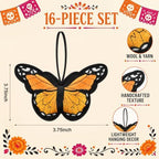 HunnmingRe 16 Pcs Monarch Butterfly Decorations, Dia De Los Muertos Decor - Image 2