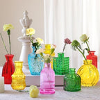 KOIUEYW Colored Glass Bud Vases Set of 24, Vintage Small Vases for Flowers, Crystal Mini Glasses in Bulk, Small Flower Design for Centerpieces Wedding Decorations Home Flower Party Decor - Image 3
