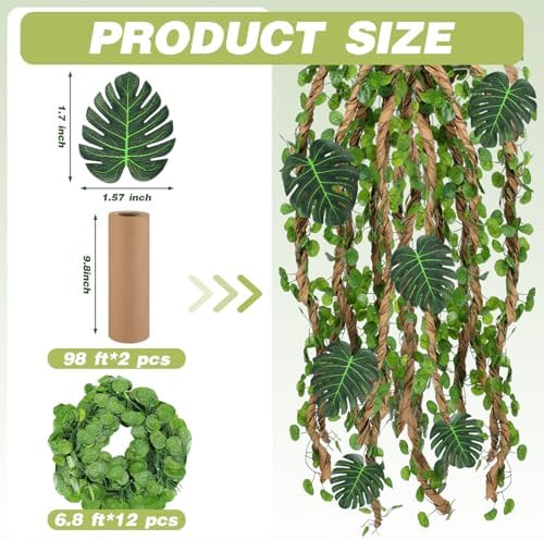 1 Set Jungle Theme Party Decoration Vine for Classroom,Retro - Image 2