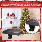 Christmas Stocking Holders for Mantle, Weighted Stocking Hangers, Christmas Stocking Hooks for Tables Window Fireplace Mantle Decoration(Black,6PCS) - Image 4