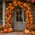 13.2ft Fall Decoration for Home Fall Leaf Garland with Light Indoor Outdoor by Jutom