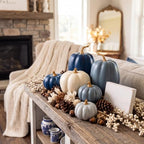 RattanView 7 Pcs Fall Pumpkins Decor, Resin Thanksgiving Table Centerpiece - Image 2