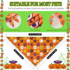 Abbylike 50 Pcs Halloween Dog Bandanas Bulk Cute Dog Paw Prints Pattern - Image 3