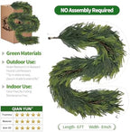 6FT Artificial Norfolk Pine Garland 2 Pack – Dense Green Christmas Garland, Real Touch Holiday Greenery for Front Door, Fireplace Mantel, Staircase, Indoor Outdoor Home Decoration - Image 5