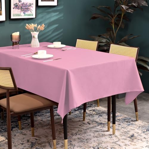 BALCONY & FALCON Rectangle Table Cloth Waterproof Pink 57"x118" - Image 2