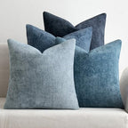 MIULEE Soft Decorative Chenille Euro Pillow Covers Blue Series 26x26 by MIULEE