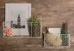 DII Chicken Wire Collection Farmhouse Vintage Wall Baskets, Medium Basket, White - Image 5