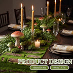 1 Pcs Fake Moss Bark Table Runner Halloween Enchanted Forest - Image 3