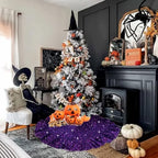 Purple Christmas Tree Skirt Ruffle 45 in Tree Skirt for Halloween - Image 4