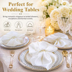 200 Pack Bulk Pearl Napkin Rings and Holders for Cloth Napkins - Image 4