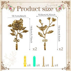 4 Pack Vintage Bird Hooks for Wall Decorative Hooks,5.8 to 6.5 in - Image 2