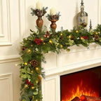 Joyhalo 6FT Christmas Garland with Lights Battery Operated by Joyhalo