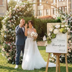 RattanView Wooden Welcome Wedding Sign with Flower Box 24 x 18 Inches - Image 4