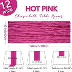 12 Pack 35 x 120 Inch Hot Pink Table Runner Cheesecloth 10Ft - Image 2